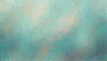 Fototapeta na wymiar Turquoise and white blurred abstract oil painting background