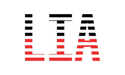 LIA three initial letter iconic line negative space minimal logo design vector template. monogram, abstract, wordmark, business, typography, minimalist, brand, company, flat, modern, unique, simple