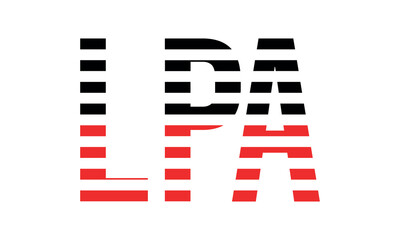 LPA three initial letter iconic line negative space minimal logo design vector template. monogram, abstract, wordmark, business, typography, minimalist, brand, company, flat, modern, unique, simple