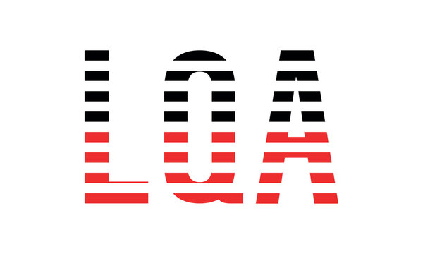LQA three initial letter iconic line negative space minimal logo design vector template. monogram, abstract, wordmark, business, typography, minimalist, brand, company, flat, modern, unique, simple