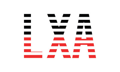 LXA three initial letter iconic line negative space minimal logo design vector template. monogram, abstract, wordmark, business, typography, minimalist, brand, company, flat, modern, unique, simple