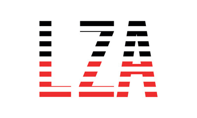 LZA three initial letter iconic line negative space minimal logo design vector template. monogram, abstract, wordmark, business, typography, minimalist, brand, company, flat, modern, unique, simple