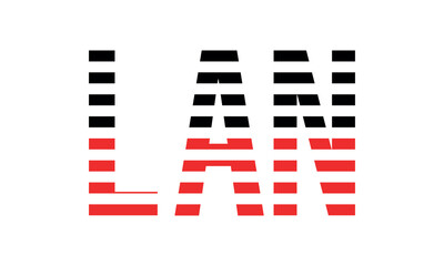 LAN three initial letter iconic line negative space minimal logo design vector template. monogram, abstract, wordmark, business, typography, minimalist, brand, company, flat, modern, unique, simple