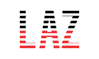 LAZ three initial letter iconic line negative space minimal logo design vector template. monogram, abstract, wordmark, business, typography, minimalist, brand, company, flat, modern, unique, simple