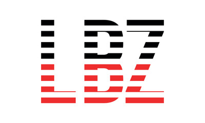 LBZ three initial letter iconic line negative space minimal logo design vector template. monogram, abstract, wordmark, business, typography, minimalist, brand, company, flat, modern, unique, simple
