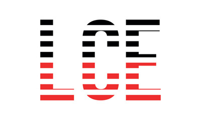 LCE three initial letter iconic line negative space minimal logo design vector template. monogram, abstract, wordmark, business, typography, minimalist, brand, company, flat, modern, unique, simple