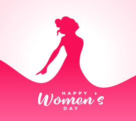 beautiful happy womens day wishes card design