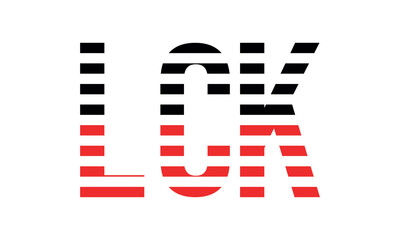 LCK three initial letter iconic line negative space minimal logo design vector template. monogram, abstract, wordmark, business, typography, minimalist, brand, company, flat, modern, unique, simple