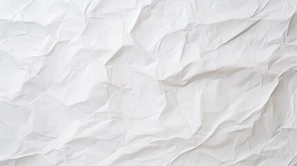 Obraz premium White crumpled paper texture background for design with copy space for text or image.