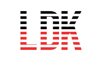 LDK three initial letter iconic line negative space minimal logo design vector template. monogram, abstract, wordmark, business, typography, minimalist, brand, company, flat, modern, unique, simple