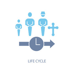 life cycle concept line icon. Simple element illustration. life cycle concept outline symbol design.