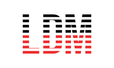 LDM three initial letter iconic line negative space minimal logo design vector template. monogram, abstract, wordmark, business, typography, minimalist, brand, company, flat, modern, unique, simple
