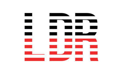 LDR three initial letter iconic line negative space minimal logo design vector template. monogram, abstract, wordmark, business, typography, minimalist, brand, company, flat, modern, unique, simple