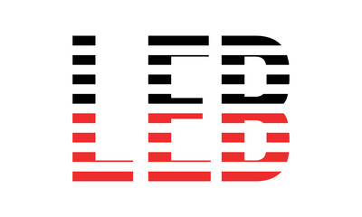 LEB three initial letter iconic line negative space minimal logo design vector template. monogram, abstract, wordmark, business, typography, minimalist, brand, company, flat, modern, unique, simple