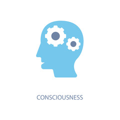 consciousness concept line icon. Simple element illustration.consciousness concept outline symbol de sign.