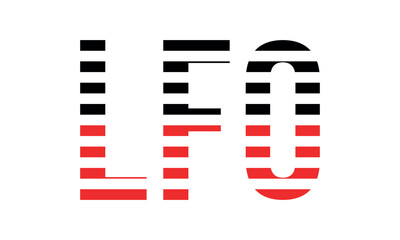 LFO three initial letter iconic line negative space minimal logo design vector template. monogram, abstract, wordmark, business, typography, minimalist, brand, company, flat, modern, unique, simple