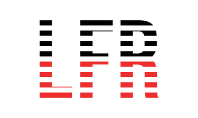 LFR three initial letter iconic line negative space minimal logo design vector template. monogram, abstract, wordmark, business, typography, minimalist, brand, company, flat, modern, unique, simple