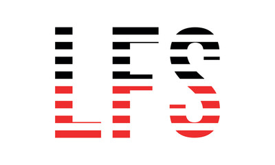 LFS three initial letter iconic line negative space minimal logo design vector template. monogram, abstract, wordmark, business, typography, minimalist, brand, company, flat, modern, unique, simple