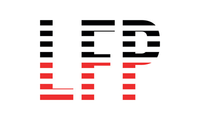 LFP three initial letter iconic line negative space minimal logo design vector template. monogram, abstract, wordmark, business, typography, minimalist, brand, company, flat, modern, unique, simple