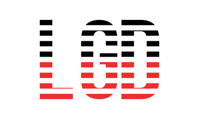 LGD three initial letter iconic line negative space minimal logo design vector template. monogram, abstract, wordmark, business, typography, minimalist, brand, company, flat, modern, unique, simple