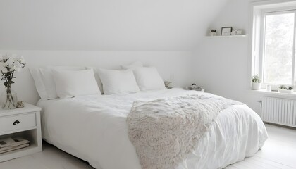 white elegant bedroom