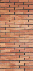 Vertical layout of brick wall for use as backdrop