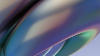 Organic Chrome Reflection Metal Geometry Contemporary Liquid Creatures Elegant Modern 3D Rendering Abstract Background