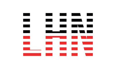 LHN three initial letter iconic line negative space minimal logo design vector template. monogram, abstract, wordmark, business, typography, minimalist, brand, company, flat, modern, unique, simple