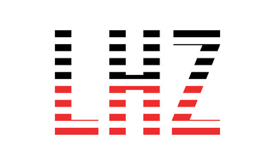 LHZ three initial letter iconic line negative space minimal logo design vector template. monogram, abstract, wordmark, business, typography, minimalist, brand, company, flat, modern, unique, simple