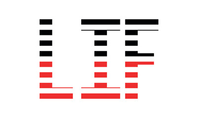 LIF three initial letter iconic line negative space minimal logo design vector template. monogram, abstract, wordmark, business, typography, minimalist, brand, company, flat, modern, unique, simple