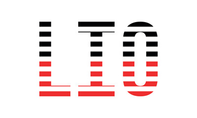 LIO three initial letter iconic line negative space minimal logo design vector template. monogram, abstract, wordmark, business, typography, minimalist, brand, company, flat, modern, unique, simple