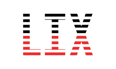 LIX three initial letter iconic line negative space minimal logo design vector template. monogram, abstract, wordmark, business, typography, minimalist, brand, company, flat, modern, unique, simple