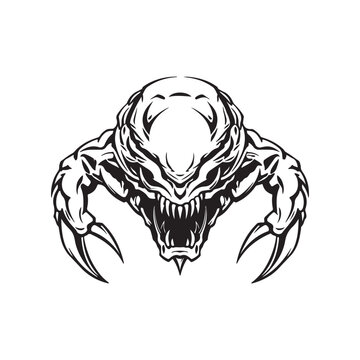 Scorpion Head Logo on white background