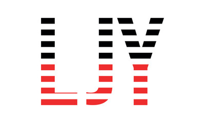 LJY three initial letter iconic line negative space minimal logo design vector template. monogram, abstract, wordmark, business, typography, minimalist, brand, company, flat, modern, unique, simple