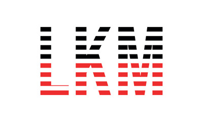 LKM three initial letter iconic line negative space minimal logo design vector template. monogram, abstract, wordmark, business, typography, minimalist, brand, company, flat, modern, unique, simple