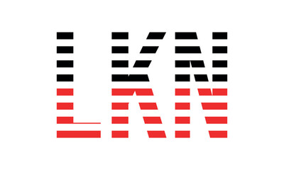 LKN three initial letter iconic line negative space minimal logo design vector template. monogram, abstract, wordmark, business, typography, minimalist, brand, company, flat, modern, unique, simple