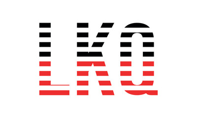 LKQ three initial letter iconic line negative space minimal logo design vector template. monogram, abstract, wordmark, business, typography, minimalist, brand, company, flat, modern, unique, simple