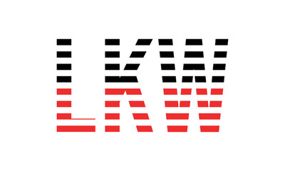 LKW three initial letter iconic line negative space minimal logo design vector template. monogram, abstract, wordmark, business, typography, minimalist, brand, company, flat, modern, unique, simple