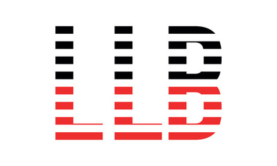 LLB three initial letter iconic line negative space minimal logo design vector template. monogram, abstract, wordmark, business, typography, minimalist, brand, company, flat, modern, unique, simple