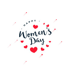 happy womens day holiday background with cute hearts