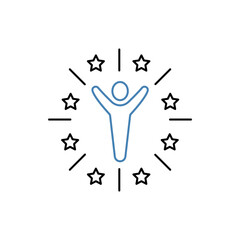 existence concept line icon. Simple element illustration. existence concept outline symbol design.