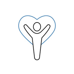wellness concept line icon. Simple element illustration.wellness concept outline symbol de sign.