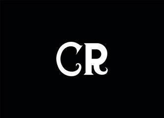 CR  initial logo design and modern logo design