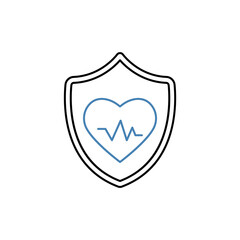 life insurance concept line icon. Simple element illustration. life insurance concept outline symbol design.