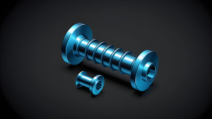 Fototapeta premium factory industrial screw clipart isolated on black background