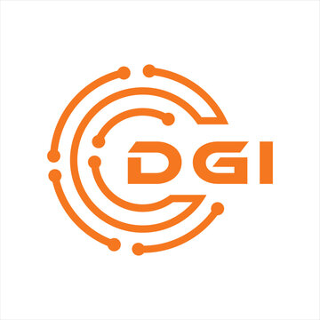 DGI letter design. DGI letter technology logo design on white background. DGI Monogram logo design for entrepreneur and business