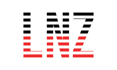 LNZ three initial letter iconic line negative space minimal logo design vector template. monogram, abstract, wordmark, business, typography, minimalist, brand, company, flat, modern, unique, simple