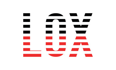 LOX three initial letter iconic line negative space minimal logo design vector template. monogram, abstract, wordmark, business, typography, minimalist, brand, company, flat, modern, unique, simple