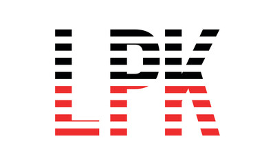 LPK three initial letter iconic line negative space minimal logo design vector template. monogram, abstract, wordmark, business, typography, minimalist, brand, company, flat, modern, unique, simple