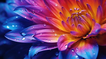 Macro close-up photography of a vibrant colored flower